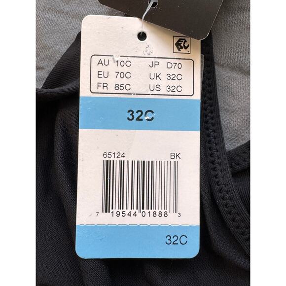 NEW WACOAL MACY’S Black Racerback Underwire Front Close Bra Size 32C - Picture 7 of 7